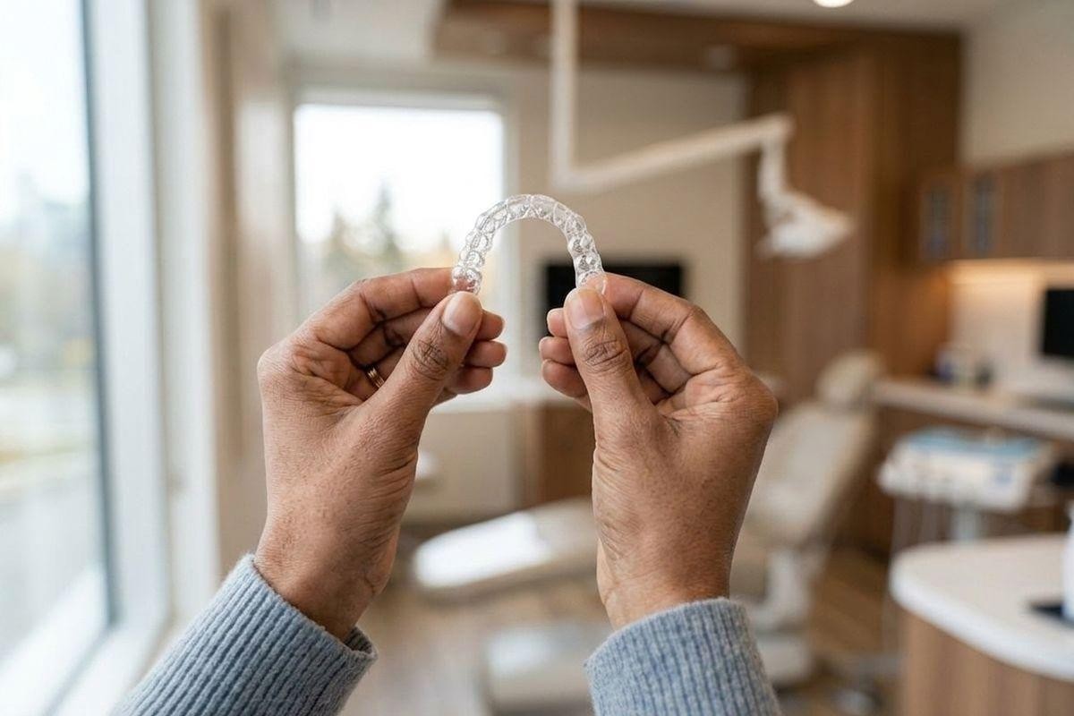 hands-holding-a-clear-dental-aligner-in-a-modern-dental-office-with-blurred-trea